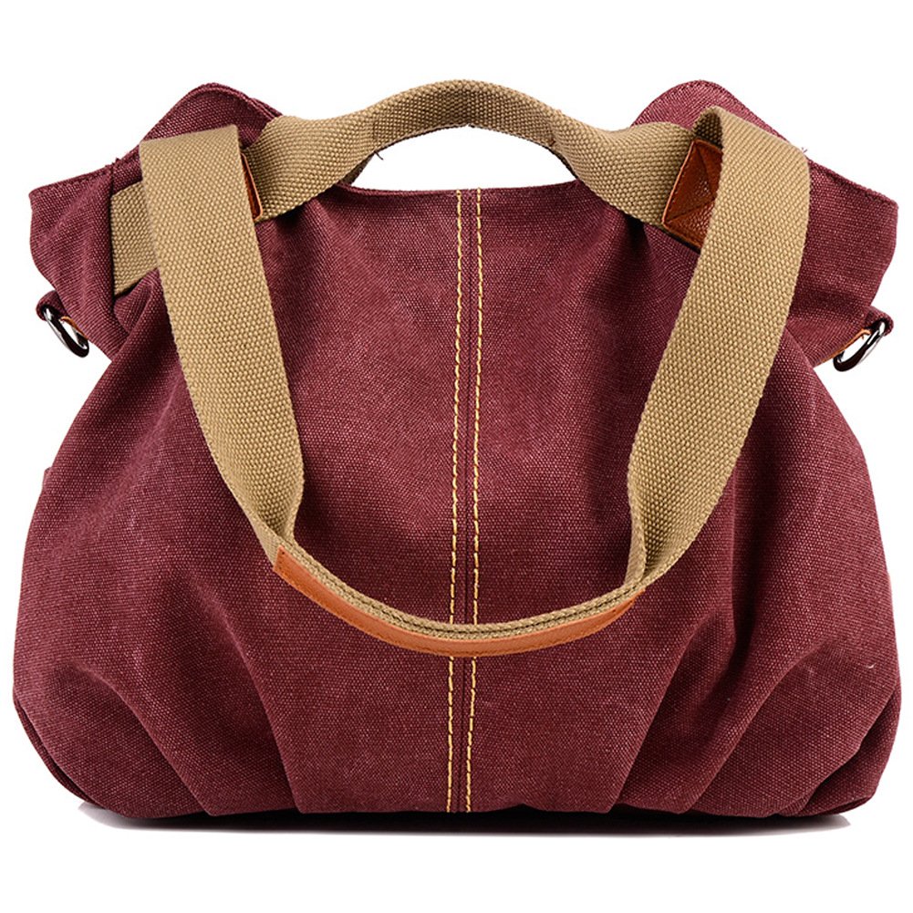 Z-joyee Vintage Hobo Canvas Tote Handbag Satchel Shoulder Bag With Removable Adjustable Strap