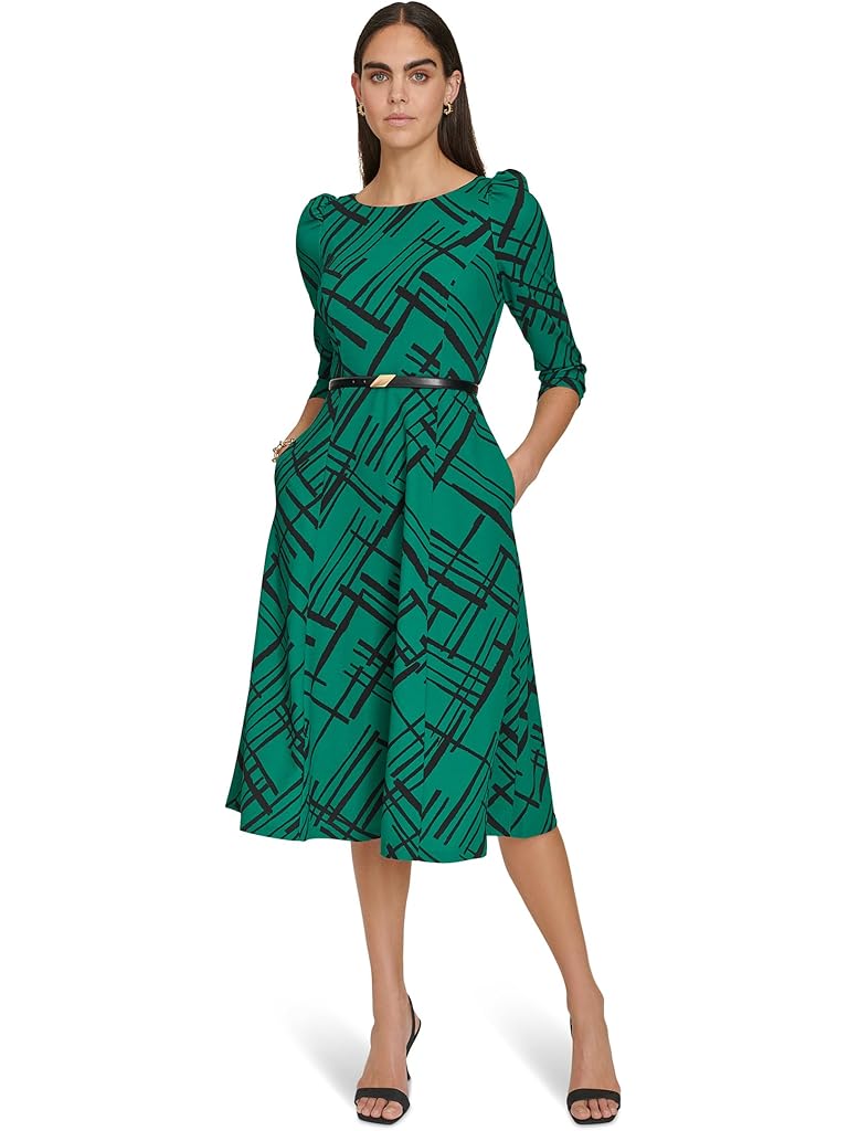 Calvin Klein Geometric Belted Midi