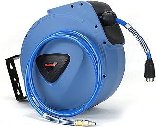 Holdfiturn Air Hose Reel 3/8 Inch 20M Retractable Air Line Reel Auto Rewind with Air Line Hose and Handle Reel Compressor ...