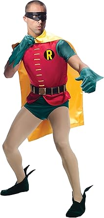 : Rubie's mens Grand Heritage Robin, Classic Tv Batman Circa 1966  Party Supplies, Multicolor, Extra-Large US : Clothing, Shoes & Jewelry