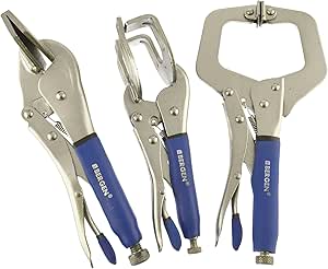 Locking Welding Sheet Metal Clamp C Clamps 3pc Mole Vice Grip Pliers