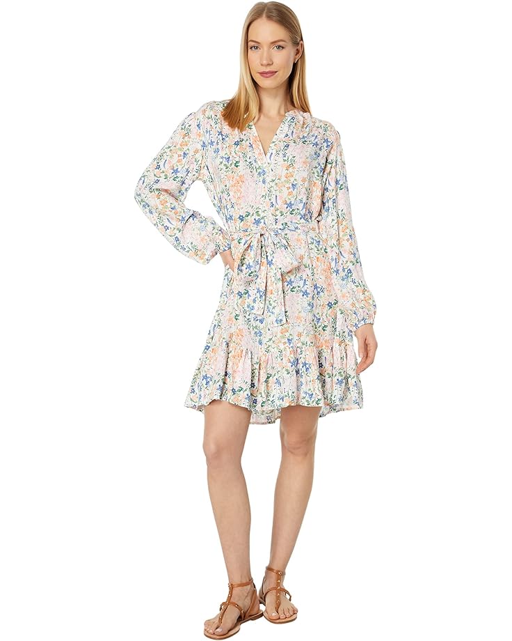 Tommy Hilfiger Long Sleeve Floral Dress with Self Tie - Main View