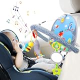 Infant Car Seat Toys for Babies 0-6 Months&colon; Travel Baby Toy for Rear Car Seat&comma; Adjustable Mobile Activity Arch with Music&comma; Sensory Hanging Toy Fits Safety Car Seats&comma; Crib&comma; Stroller &lpar;Multi-color&rpar;