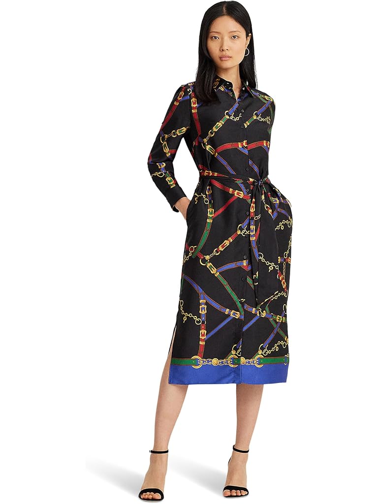 Lauren Ralph Lauren Belting-Print Twill Shirtdress