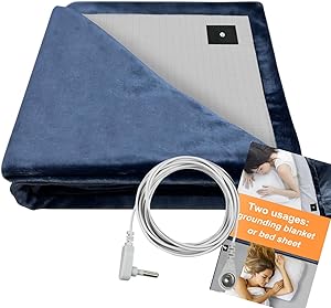 Grounding Blanket/Bed Sheet for Earthing, Grounded Throw Kit with US ...