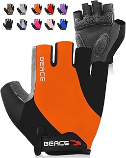 BEACE Cycling Gloves Bike Gloves Biking Gloves Half Finger Road Bike Bicycle Gloves for Men and Women-5MM Breathable Anti-...