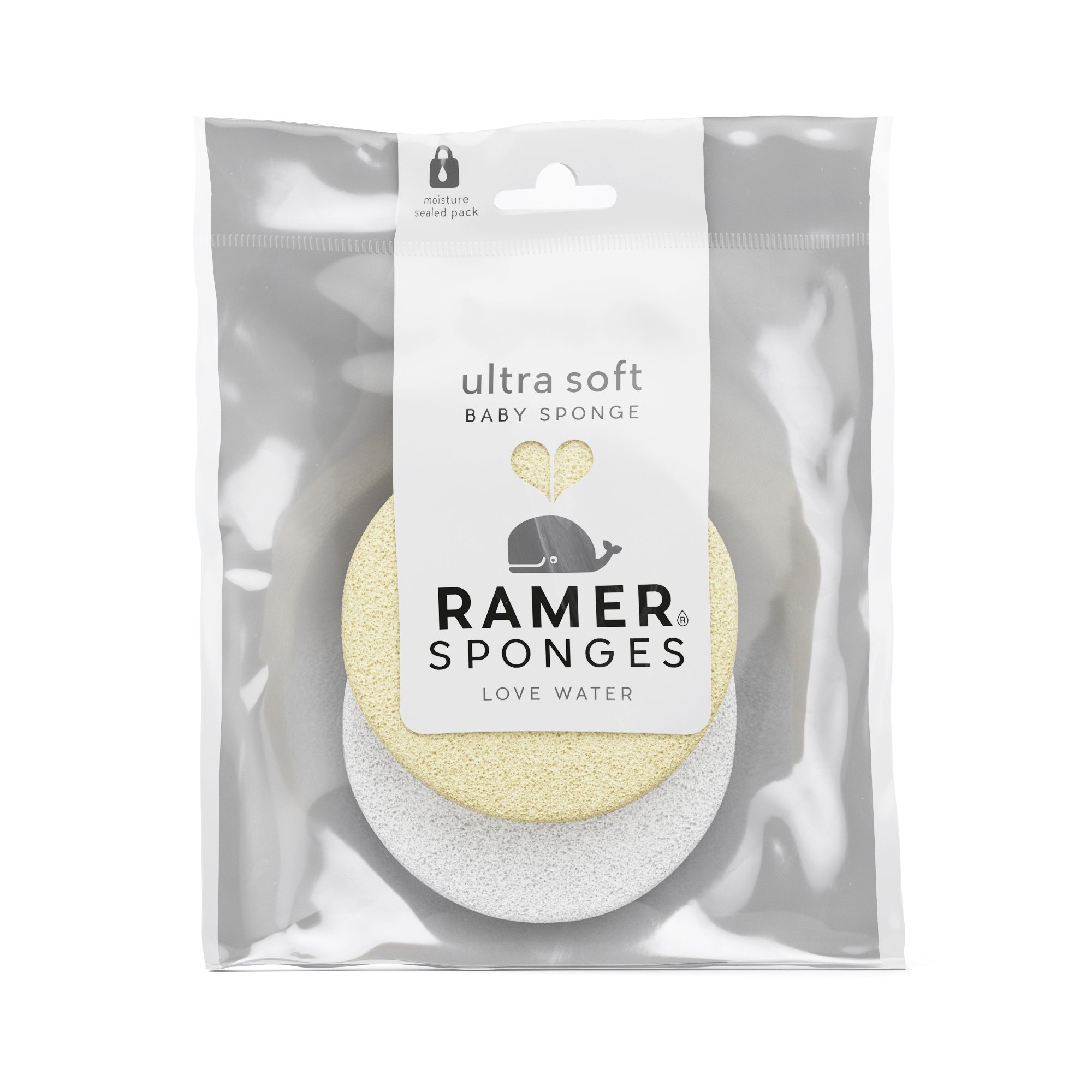 RAMERUltra Soft Baby Sponge Pale Yellow & White