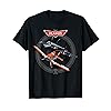 Disney Aviones Dusty Crophopper con Bravo y Echo Camiseta, Negro -