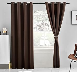 Sponsored Ad - JIAXINYUAN Blackout Curtains Set of 2 Panels for Bedroom/Living Room/Infant Room Thermal Insulated Grommets...