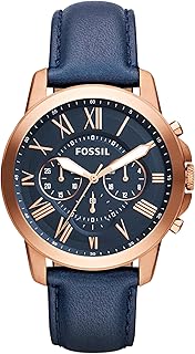 Fossil Grant Men's Watch with Chronograph or Automatic Display and Genuine Leather or Stainless Steel Band