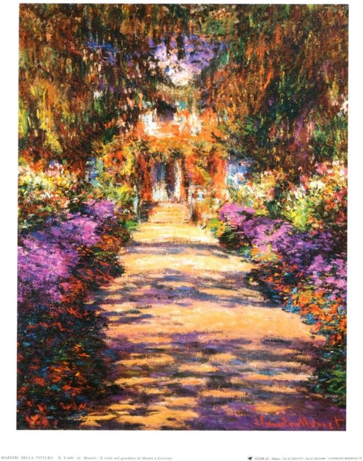 Amazon.com: Il Viale del Giardino by Claude Monet 9.50X11.75. Art ...