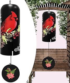 Cardinal Wind Chimes for Outside Deep Tone Cardinal Decor Wind Bell Windchimes Outdoors Memorial Sympathy Cardinal Gifts f...