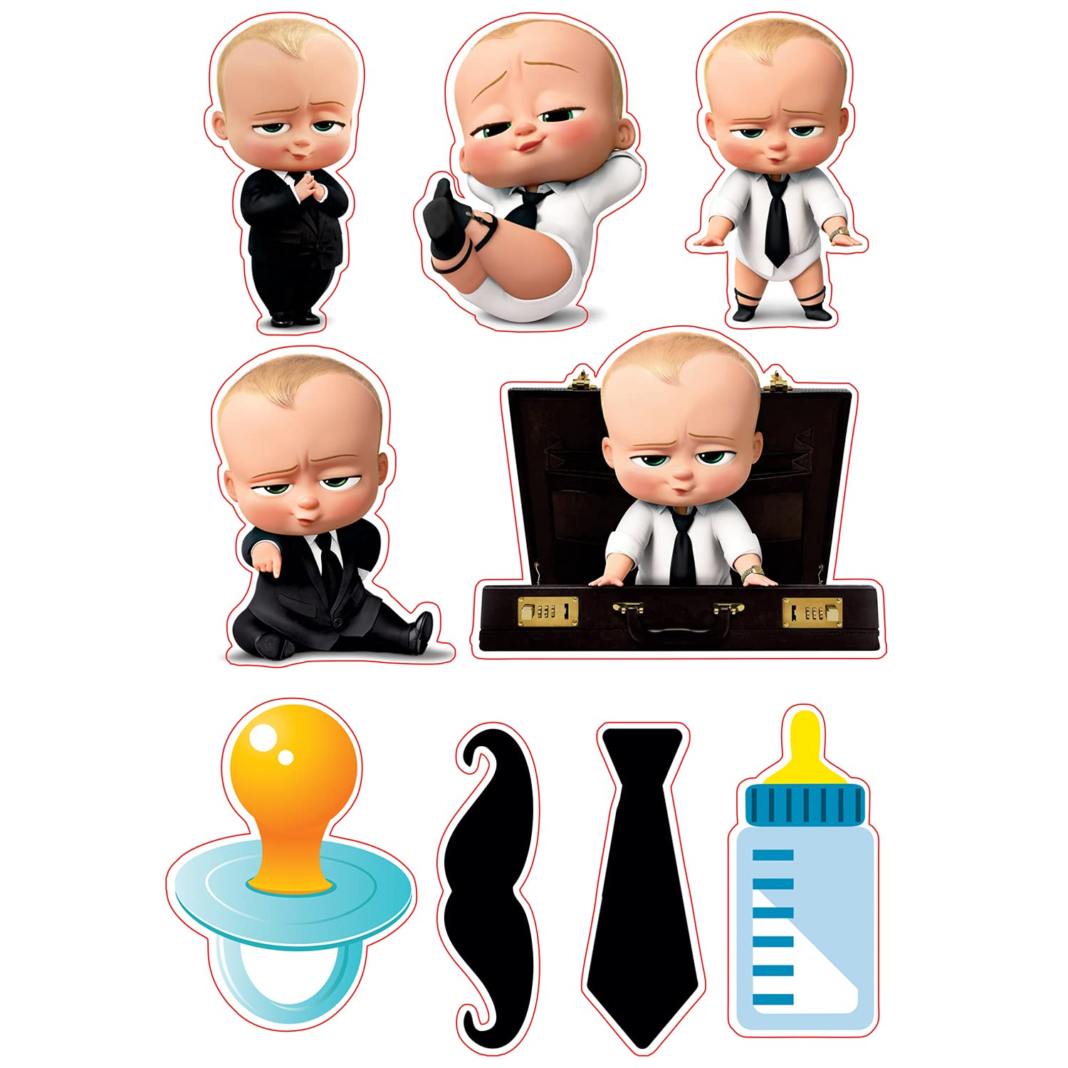 Buy CherishX.com Boss Baby Photo Booth Party Props Set of 10 Pieces ...