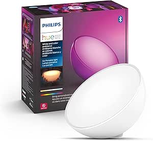 Philips Hue Go Smart Portable Dimmable Table Lamp, White - White and Color Ambiance LED Color-Changing Light - 1 Pack - Indoor and Outdoor Use - Control with Hue App or Voice Assistant