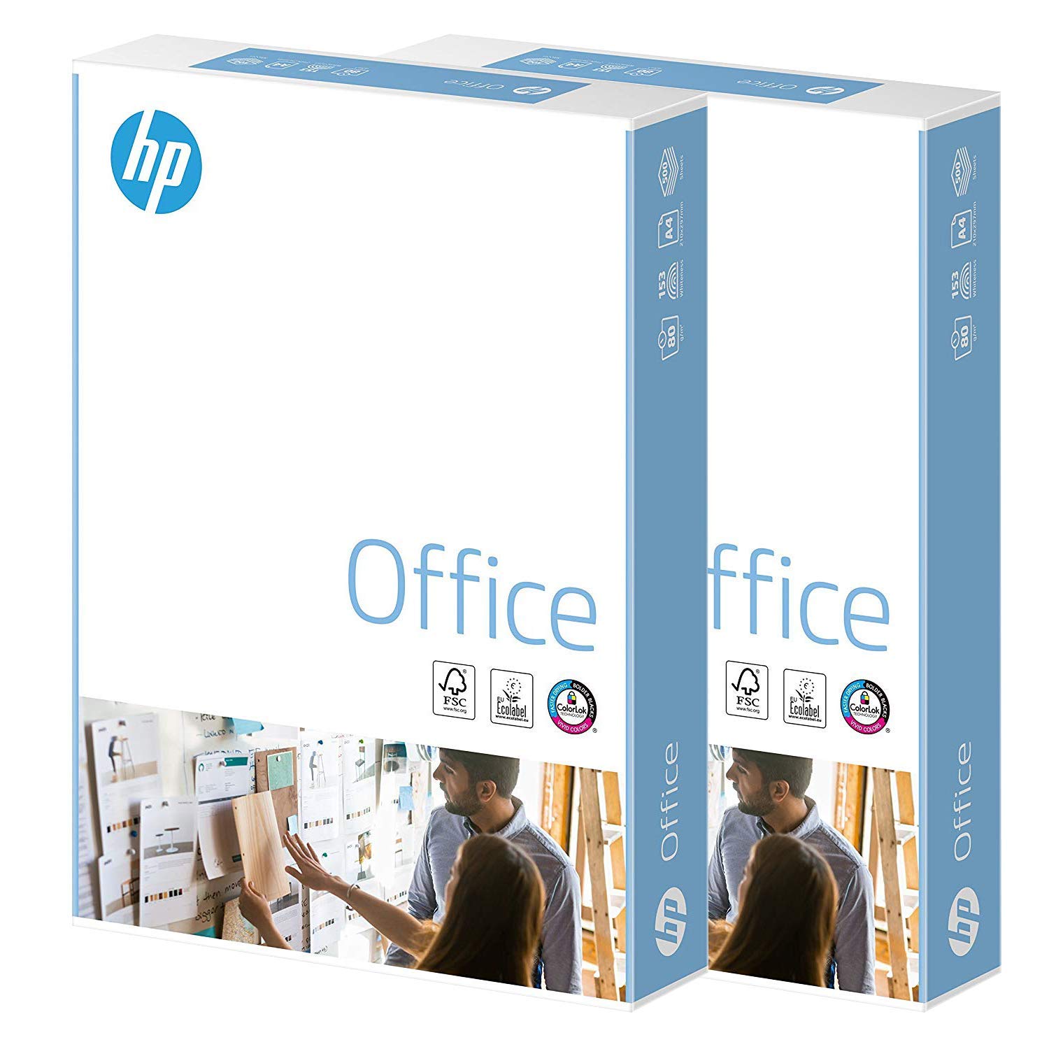 HP PapersA4 80gsm Office Copier Paper 2 Reams (2 x 500 = 1, 000 Sheets)