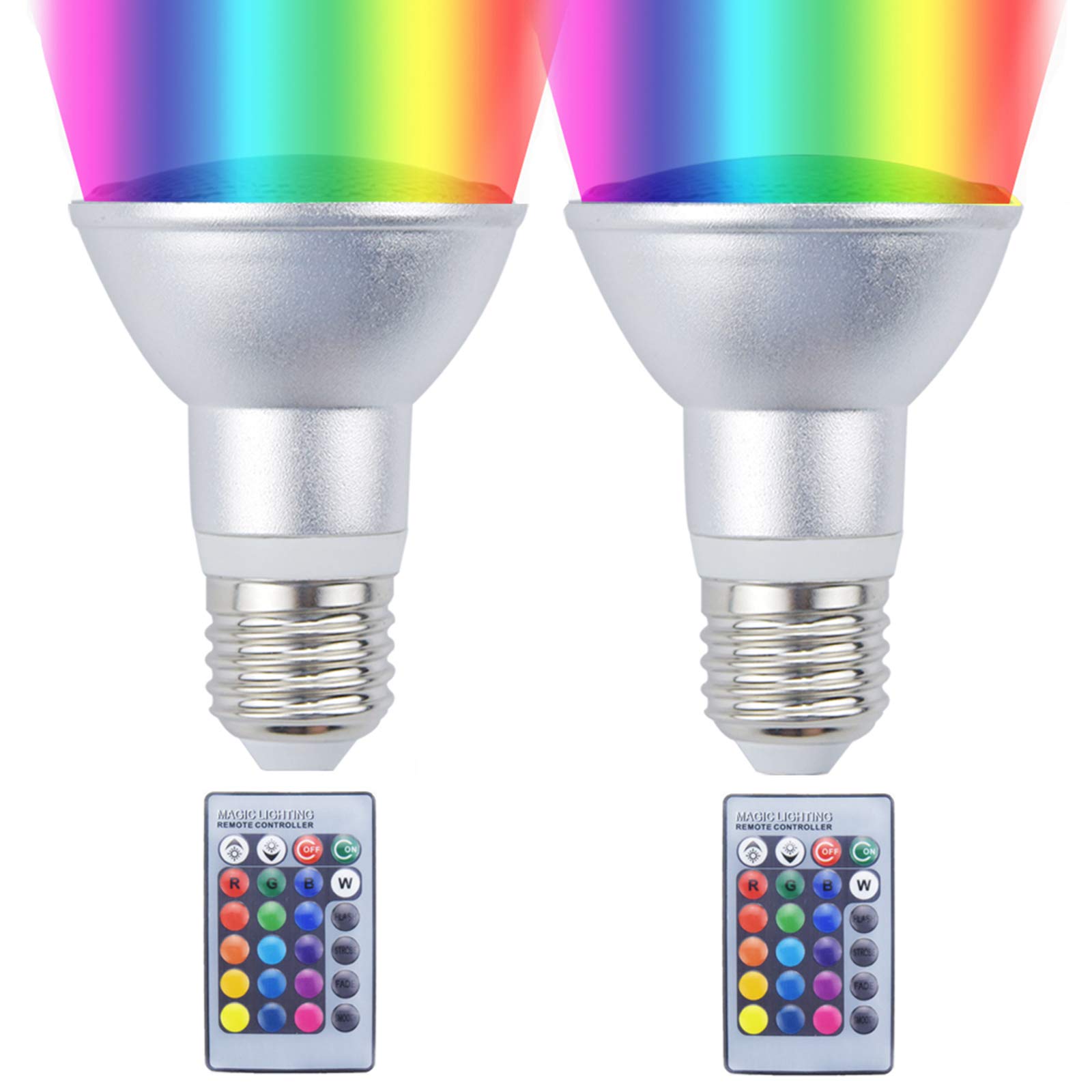 Bonlux PAR20 RGB LED Smart Bulb, 10W E26 PAR20 Color Changing Bulb PAR20 RGB LED Light Bulb RGB PAR20 Narrow Flood with Remote for Track, Flood Lighting, 2-Pack