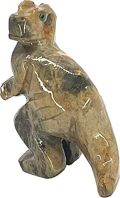 Nelson Creations, LLC 2.5 Inch T-Rex Tyrannosaurus Rex Dinosaur Hand-Carved Soapstone Animal Totem Figurine