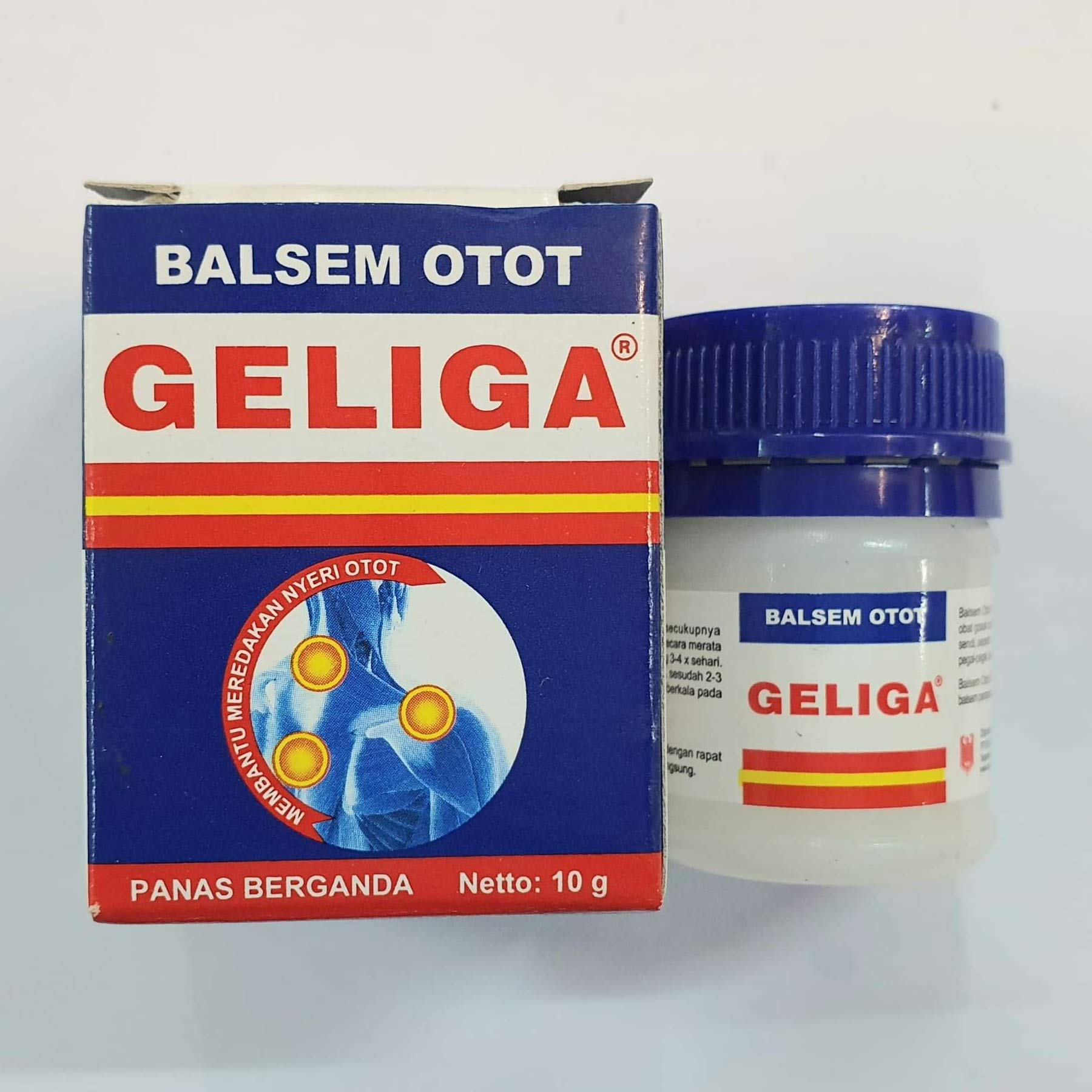 Geliga12x 10gr Eagle Brand Muscular Balm for Muscle, Joint Aches, Back Pain, Headache, Cold