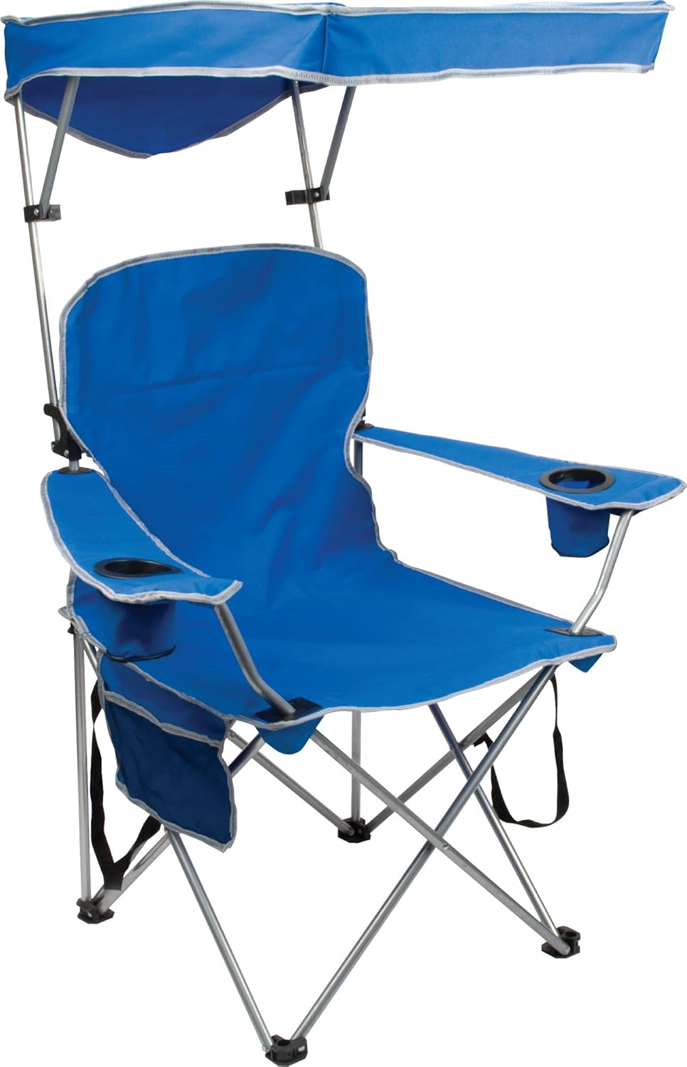 Quik Shade Full Size Shade Folding Chair for Camping, Polyester, Arm Rest|Foldable, Royal Blue, 2'L x 3'W x 4.3'H (160048DS) Royal Blue Chair