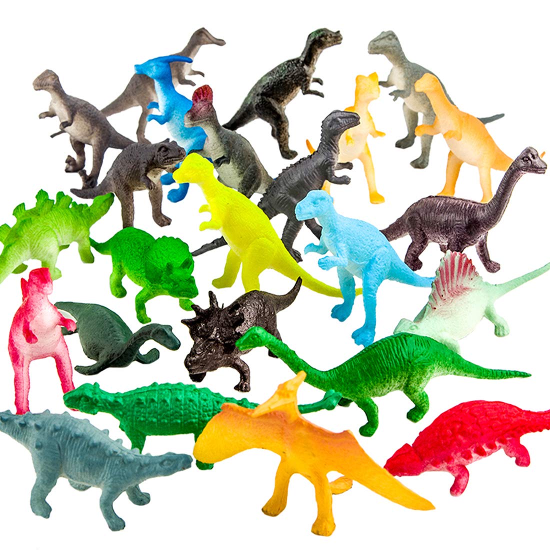 Buy 82 Piece Mini Dinosaur Toy Set for Dino Party Favor Supplies ...