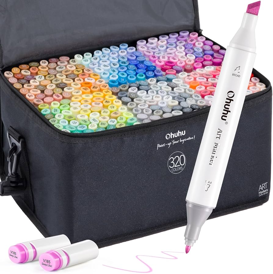 Ohuhu Oahu 160 Colors Dual Tips Alcohol Art Markers,, 52% OFF