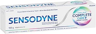 Sensodyne Complete Care + Smart Clean Toothpaste for Sensitive Teeth, Cool Mint, 100g