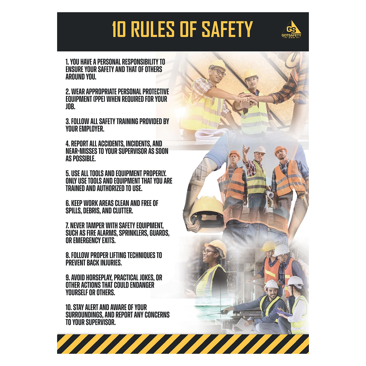 Buy GotSafety Workplace Safety 24” x 32” - Clear Guidelines for a Safe ...