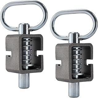 Weld-on Spring Latch Lock, Heavy Duty Spring Loaded Latch Assembly Universal for Utility Trailer Gate Spring Latch, Pack of 2