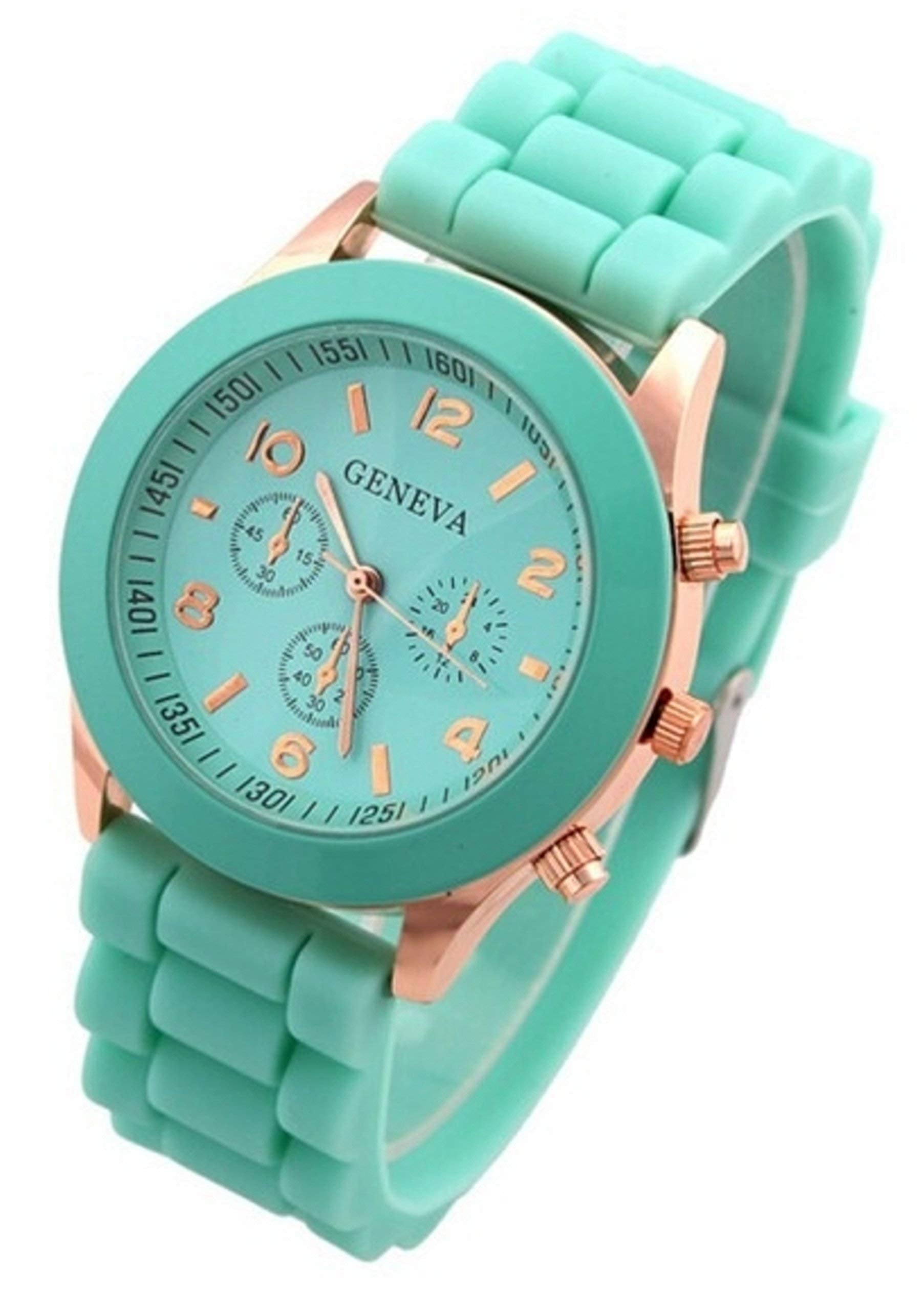 Geneva PlatinumAnalogue Turquoise Dial Women's & Girl's Watch -Gw015Smg