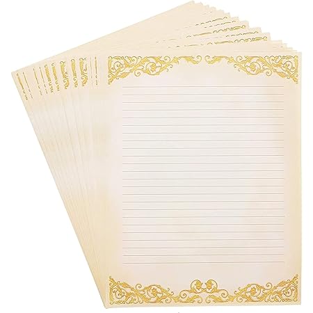 Amazon.com : Vintage Lined Stationery Paper for Writing Letters (8.5 x ...