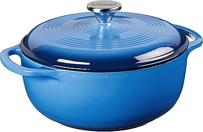 Lodge EC4D33 Color Enamel 4-Quart Dutch Oven (Caribbean Blue)