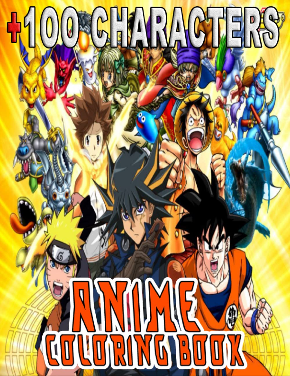 Buy 100 Anime Characters Coloring Book: Anime Coloring Book 100 Mixed ...