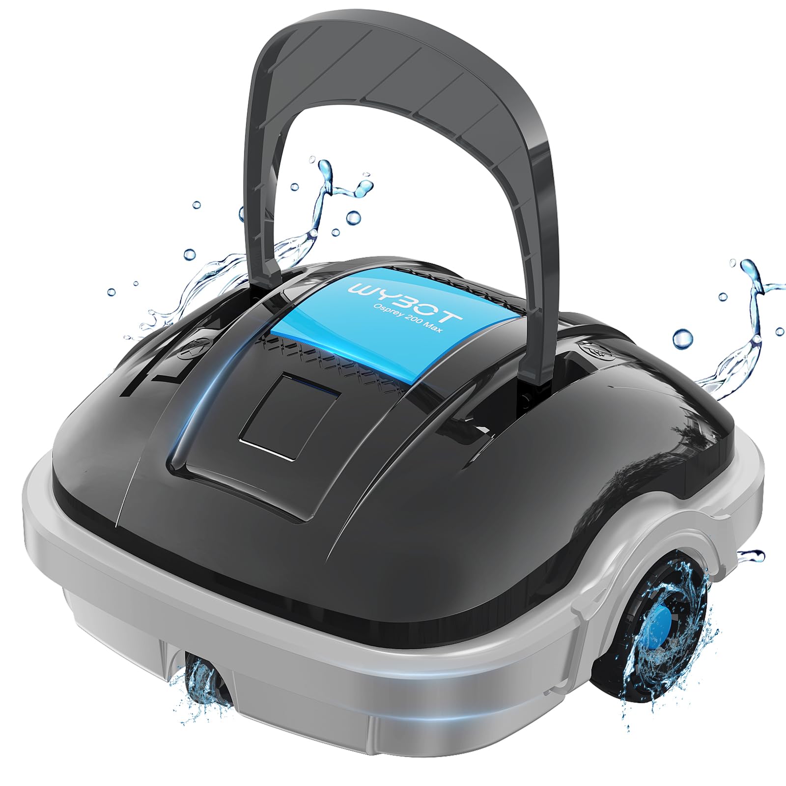 Upgraded - WYBOT Cordless Pool Vacuum, Robotic Pool Cleaner with Large Battery Up to 100Mins Runtime, Strong Suction, Automatic Pool Vacuum Robot for Above Ground Flat Bottomed Pools Up to 861 Sq.Ft