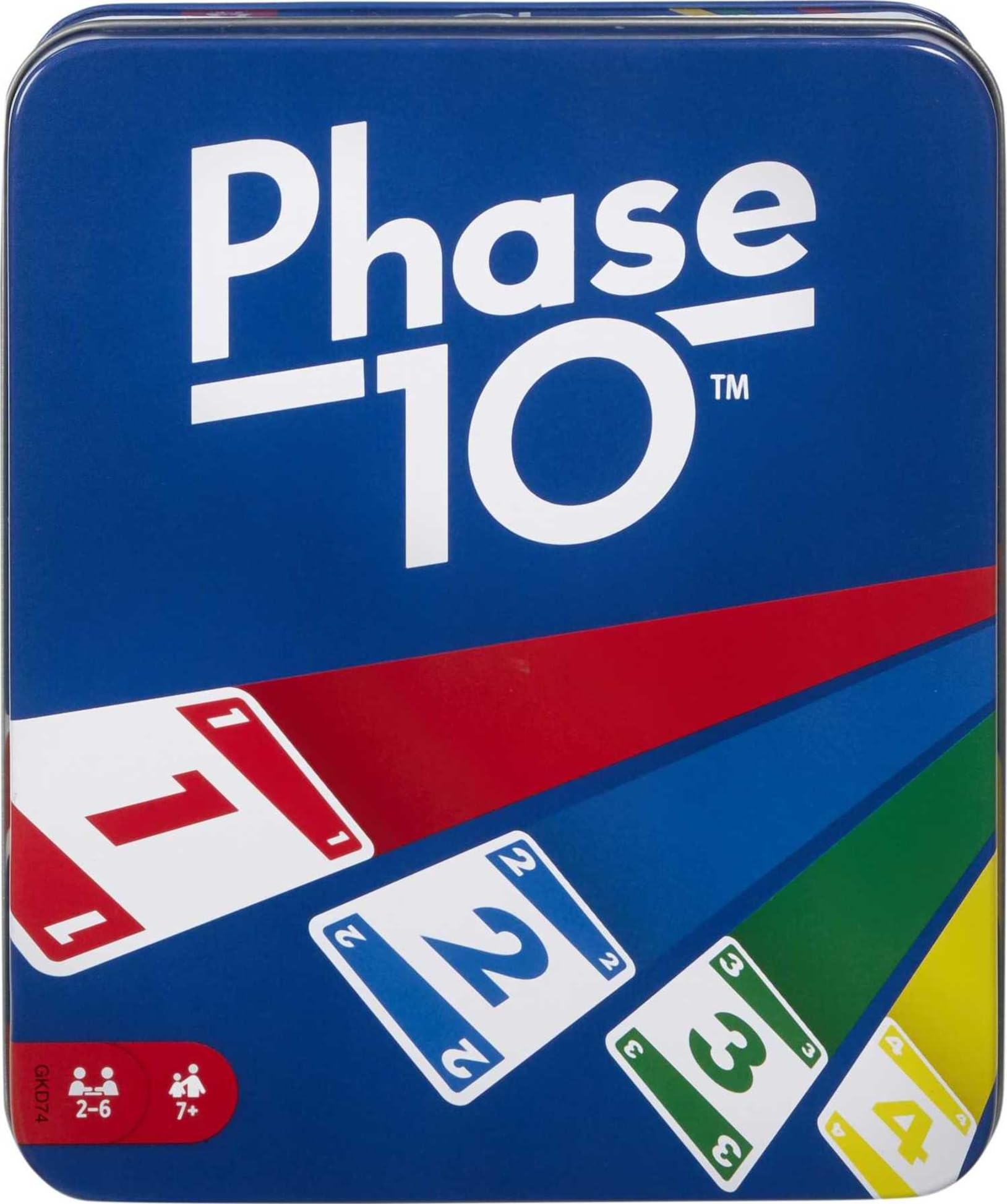 Mattel Games Phase 10 Card Game for Families, Adults & Kids, Challenging & Exciting Rummy-Style Play with Storage Tin (Amazon Exclusive)