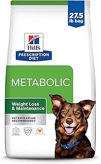 Hill's Prescription Diet Metabolic Weight Management Chicken Flavor Dry Dog Food, Veterinary Diet, 27.5 lb. Bag