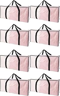 PANDA JOYS Extra Large Moving Bags with Zippers & Carrying Handles, Heavy-Duty Storage Tote for Space Saving Moving Storag...