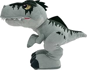 Mattel Jurassic World Dominion Chompin’ Action Giganotosaurus Plush Dinosaur Figure, Soft Doll with Roar Sound and Chomp Motion, Toy Gift