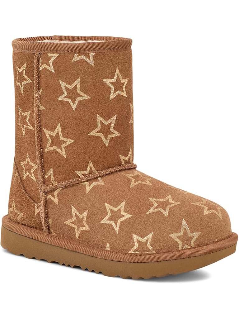 Brown UGG Kids Classic II Iridescent Stars (Little Kid/Big Kid)