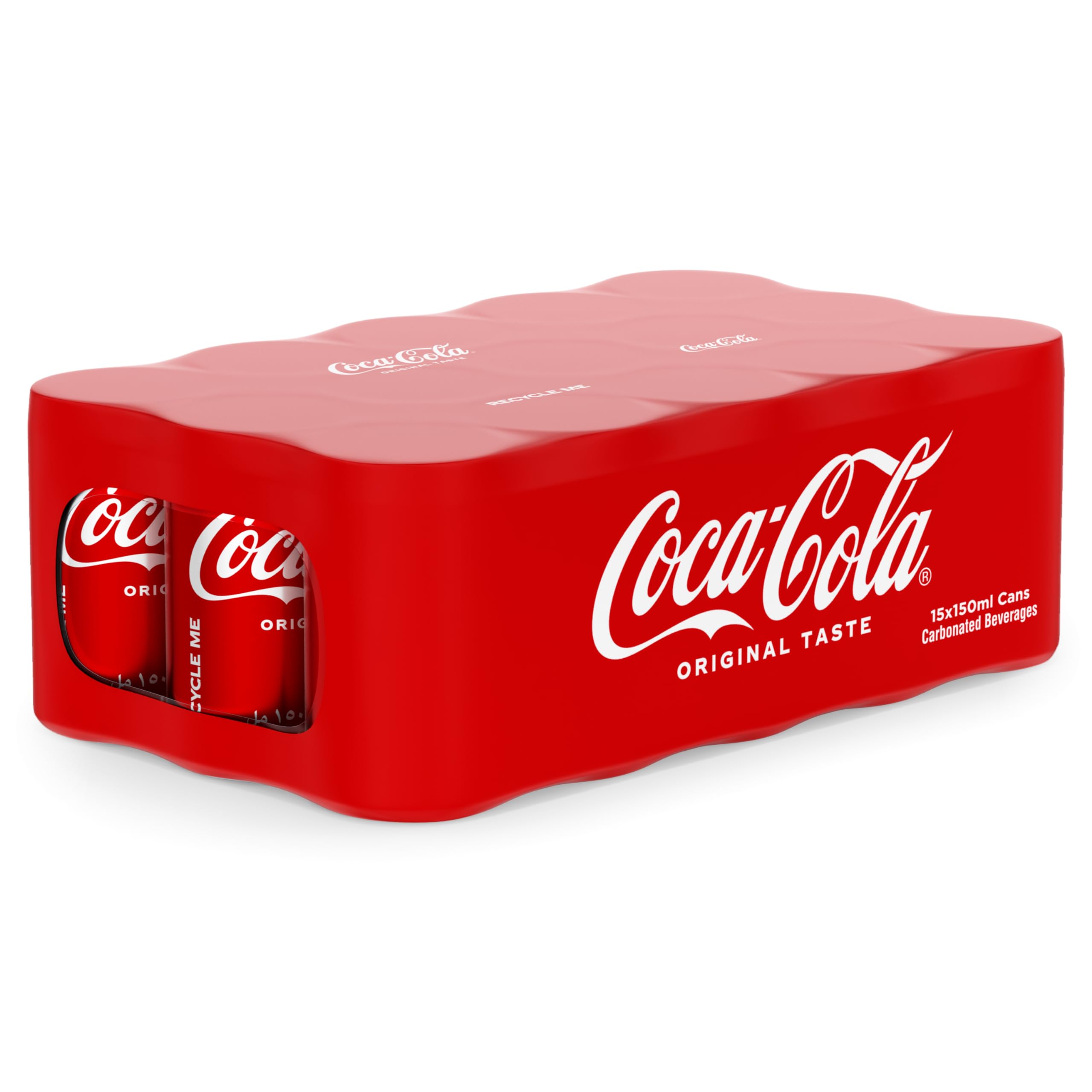 Coca-ColaOriginal Taste, Carbonated Soft Drink, Can 150ml, pack of 15