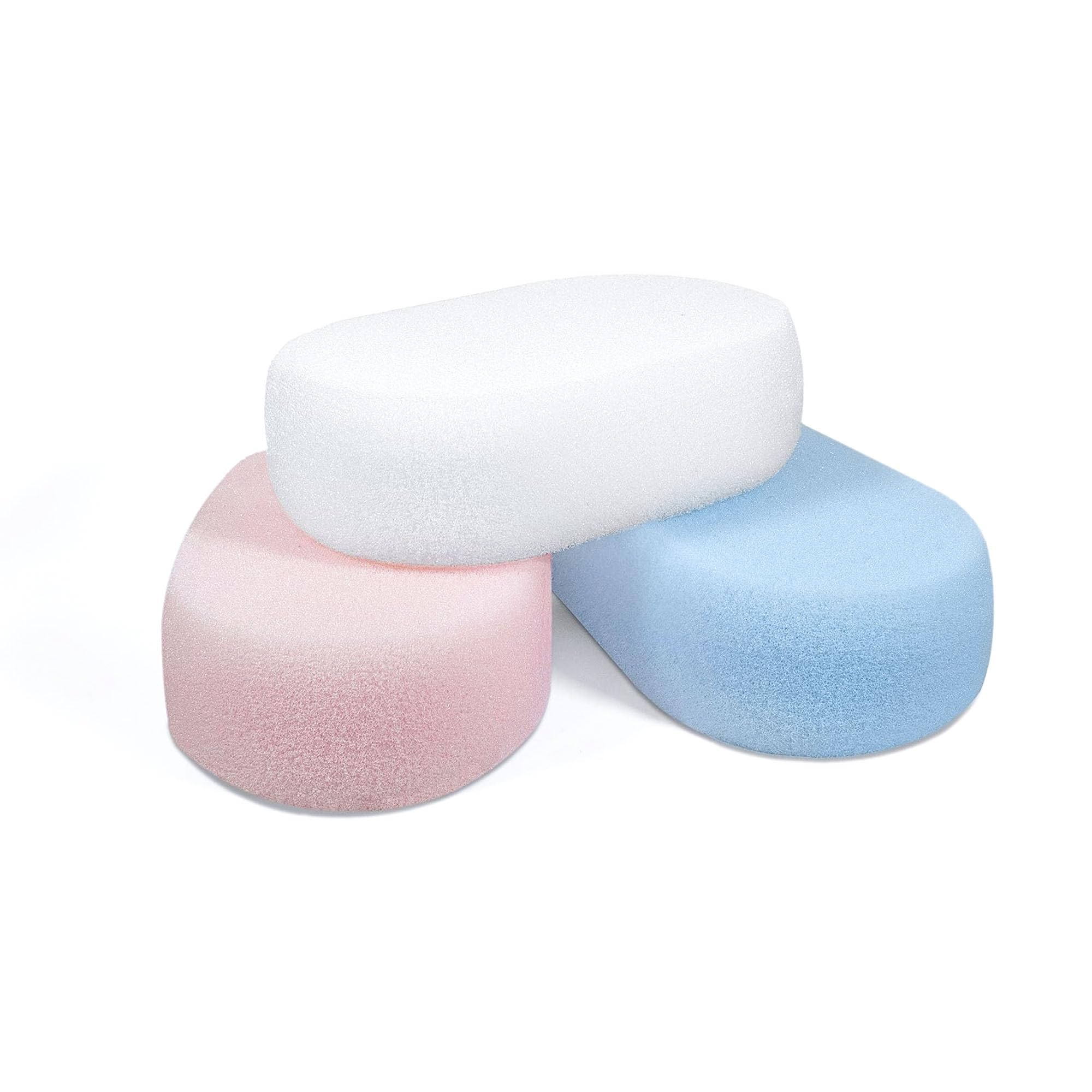 Luxury Bath Sponges for Adults & Kids - Exfoliating Shower Body Scrubber - Foaming Soft Massage Sponges Family Size (Pack of 3)