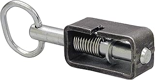 Buyers Products B2598LP Weld -On 5/8" Spring Latch Assembly with Plain Tube and 1.31" Extended Plunger, Heat Treated Pin, ...