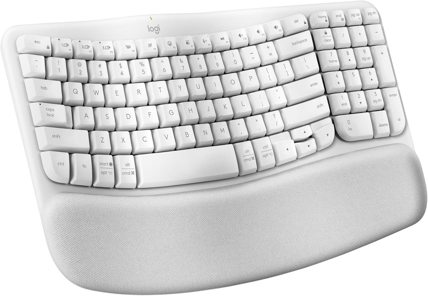 Teclado ergonômico sem fio Logitech Wave Keys por R$363,62 em até 7x ou ...