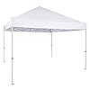 Amazon Basics 10 x 10 Pop Up Canopy Tent, Outdoor One-Push Setup, Includes Wheeled Carry Bag, 8 Pegs, 4 Ropes, 4 Weighted Bags, White