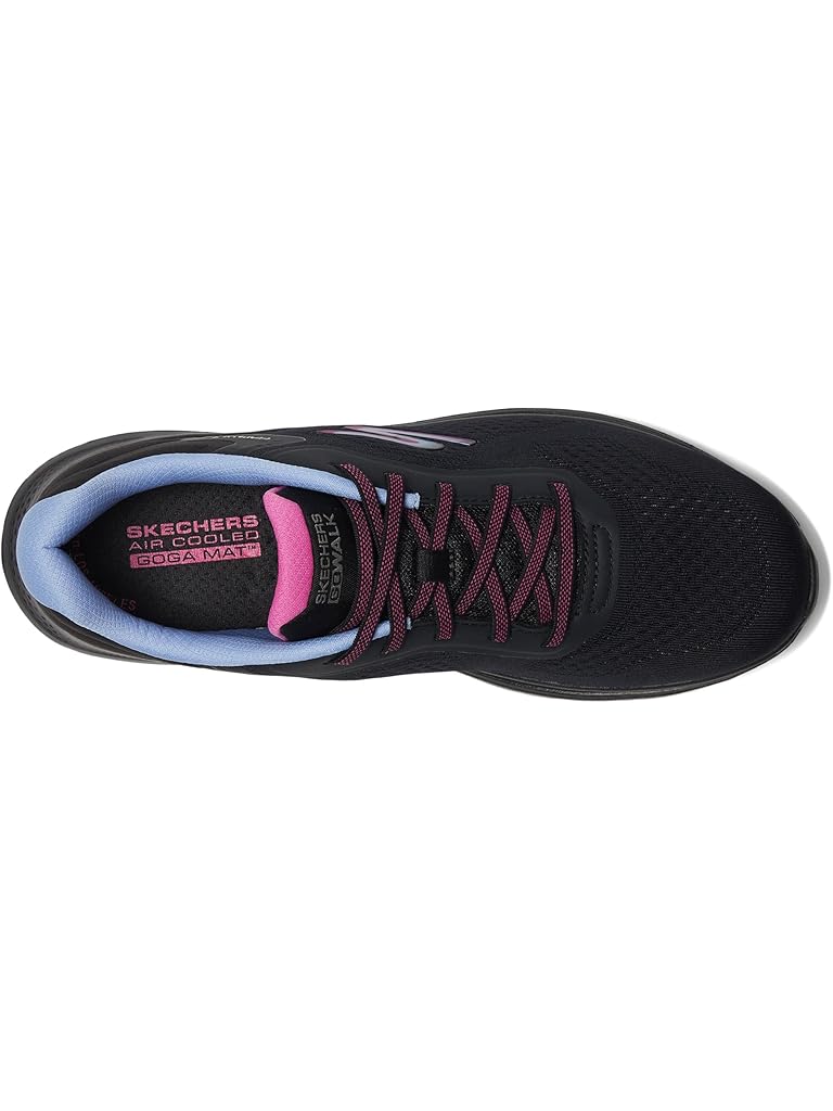 Black SKECHERS Performance Go Walk 7 - Cosmic Waves Athletic Walking Sneaker