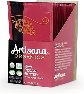 Artisana Organics Raw Pecan Butter with Cashews - No Sugar Added, Just Two Ingredients - Vegan, Paleo and Keto Snack, 1.06...