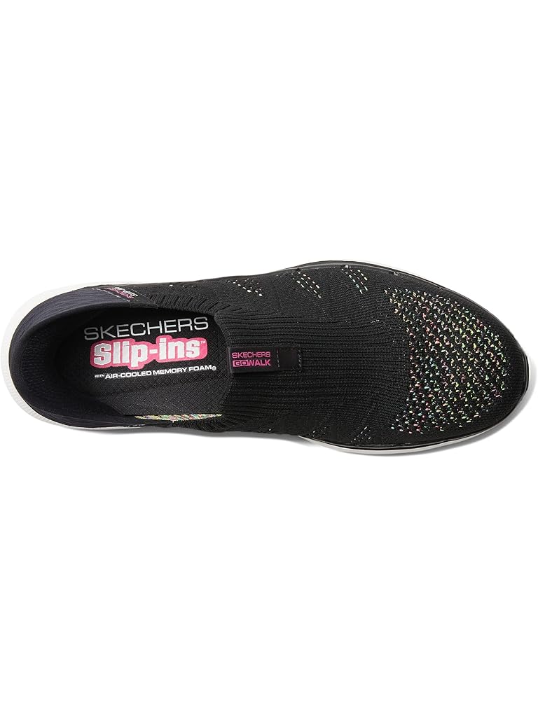 Black SKECHERS Performance Go Walk 6 Valentina Hands Free Slip-Ins