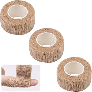 3Pcs Cohesive Finger Tape Self Adherent Cohesive Bandages Breathable Elastic Athletic Tape for Protect Finger and Wrist Ve...