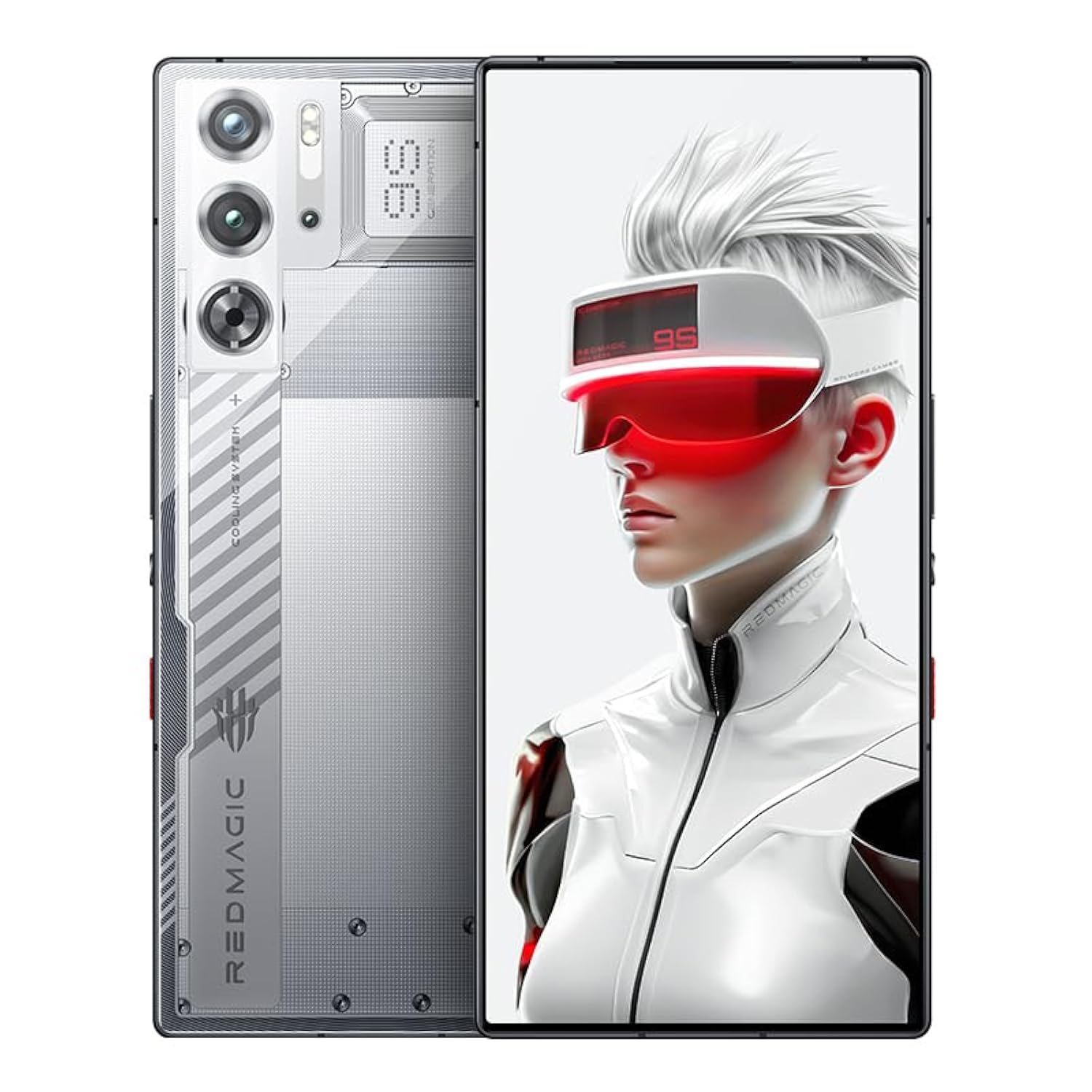 REDMAGIC9S Pro 120Hz Gaming Phone, 5G Android Smartphone, 16GB RAM+512GB ROM, Snapdragon 8 Gen 3, 6.8" AMOLED Full Screen, FHD+, 50MP Camera, Dual-Sim, Unlocked Mobile Phone Silver