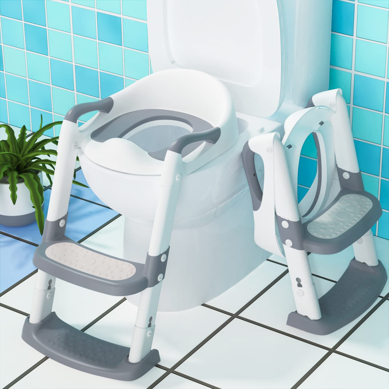 Buy Potty Training Toilet Seat for Kids with Step Stool Ladder, Toddler ...