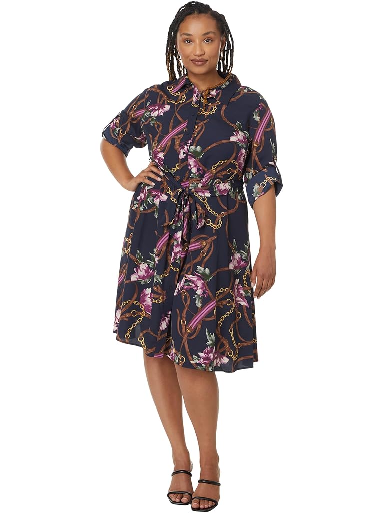 Lauren Ralph Lauren Plus Size Print Crepe Shirtdress